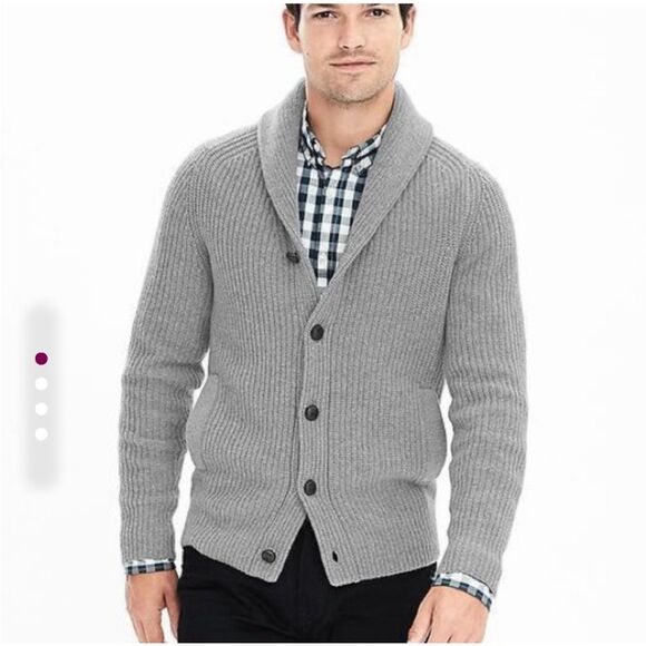 Men's Banana Republic Gray Shawl Cardigan - Picture 1 of 9